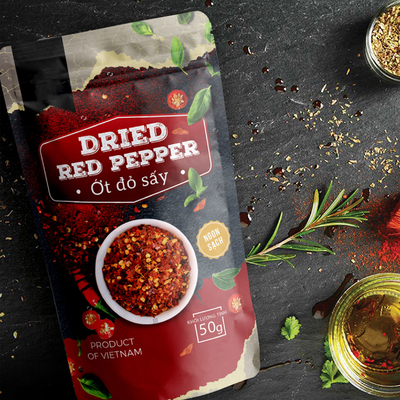 মশলা প্যাকেজিং ব্যাগ প্লাস্টিক প্যাকেজিং মশলা Paprika খাদ্য প্যাকেজিং ব্যাগ সিলড জিপার স্ট্যান্ড আপ পকেট