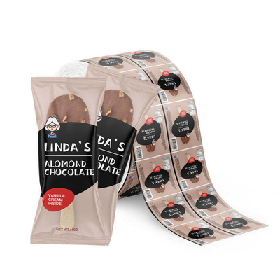 কাস্টম মুদ্রিত খাদ্য প্যাকেজিং প্লাস্টিকের রোল ফিল্ম আইসক্রিম প্যাকেজিং অ্যালুমিনিয়াম ফয়েল ল্যামিনেটেড রোল ফিল্ম