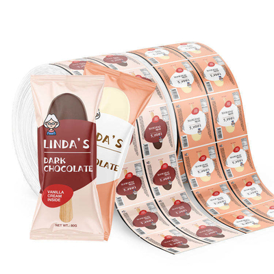 কাস্টম মুদ্রিত খাদ্য প্যাকেজিং প্লাস্টিকের রোল ফিল্ম আইসক্রিম প্যাকেজিং অ্যালুমিনিয়াম ফয়েল ল্যামিনেটেড রোল ফিল্ম