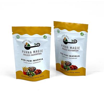 খাবার প্যাকেজিংয়ের জন্য কাস্টম মুদ্রিত স্ট্যান্ড-আপ জিপলক পাউচ: স্ন্যাক ক্যান্ডি পাউডার বাদাম শুকনো মশলার গুঁড়ো চিনি