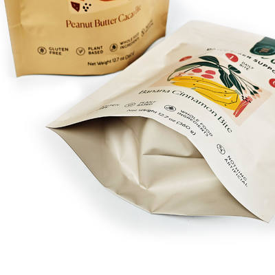 Custom Laminated Stand Up Pouch Food Grade Candy Snacks Nuts Packaging Bag With Zipper Ziplock Bags