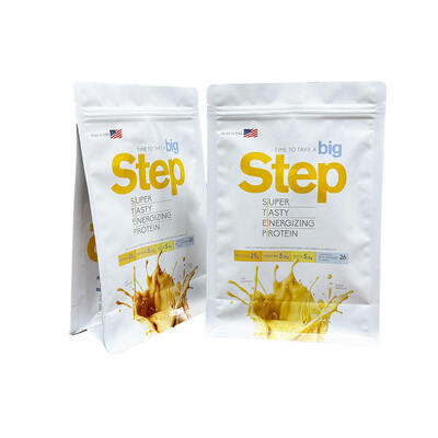 খাবার প্যাকেজিংয়ের জন্য কাস্টম মুদ্রিত স্ট্যান্ড-আপ জিপলক পাউচ: স্ন্যাক ক্যান্ডি পাউডার বাদাম শুকনো মশলার গুঁড়ো চিনি