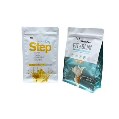 খাবার প্যাকেজিংয়ের জন্য কাস্টম মুদ্রিত স্ট্যান্ড-আপ জিপলক পাউচ: স্ন্যাক ক্যান্ডি পাউডার বাদাম শুকনো মশলার গুঁড়ো চিনি