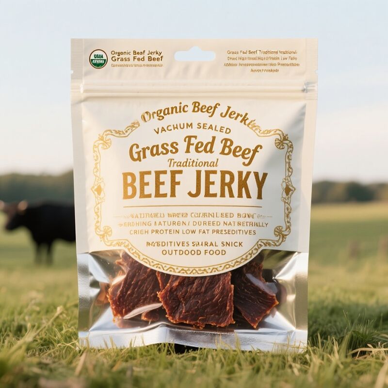 প্যাকেজিং স্ন্যাকস, ক্যান্ডি, পাউডার, কফি, চা এবং শুকনো খাদ্য পণ্যের জন্য পুনরায় সিলযোগ্য জিপার এবং টিয়ার নচ সহ কাস্টমাইজযোগ্য থ্রি সাইড সিল পাউচ